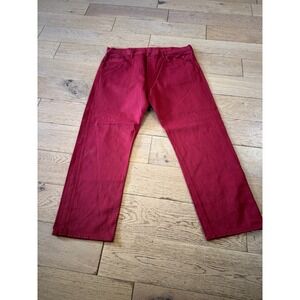 Levi's 501 XX Jeans Mens W40 L30 Red‎ Straight Leg Denim Casual (1024)